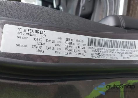 2017 Dodge Durango Sxt Awd from USA, damaged, VIN 1C4RDJAG8HC805316